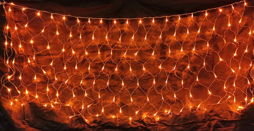LED-Verlichting Oranje Net 2x1m - 160 LEDS