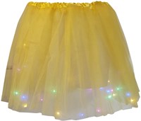 Tule Led Rokje Geel met Gekleurde LED Verlichting