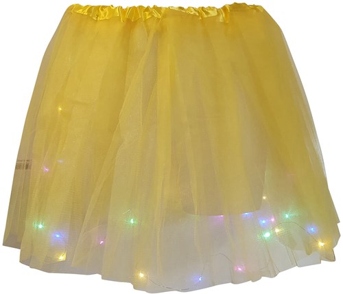 Tule Led Rokje Geel met Gekleurde LED Verlichting