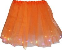 Tule Led Rokje Oranje met Gekleurde LED Verlichting