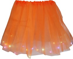 Tule Led Rokje Oranje met Gekleurde LED Verlichting