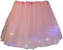 Tule Led Rokje Roze met Gekleurde LED Verlichting