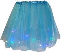 Tule Led Rok Turquoise met Gekleurde LED Verlichting