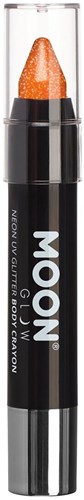 Neon UV Schminkstift Glitter Oranje (3,5gr)