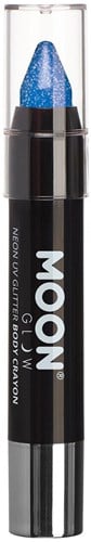 Neon UV Schminkstift Glitter Blauw (3,5gr)