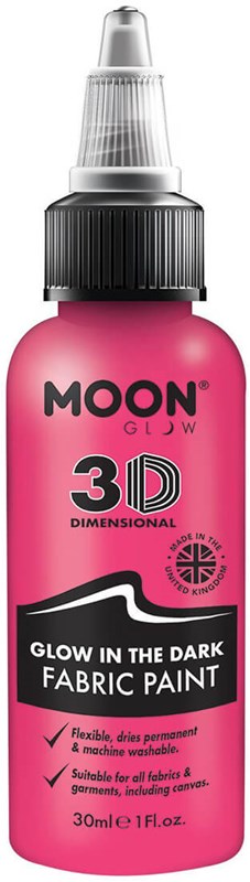 Textielverf Glow in the Dark Pink (30ml)
