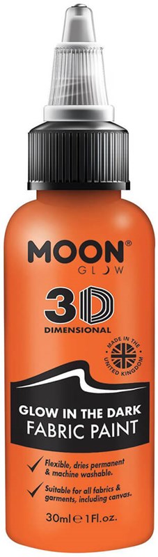 Textielverf Glow in the Dark Oranje (30ml)
