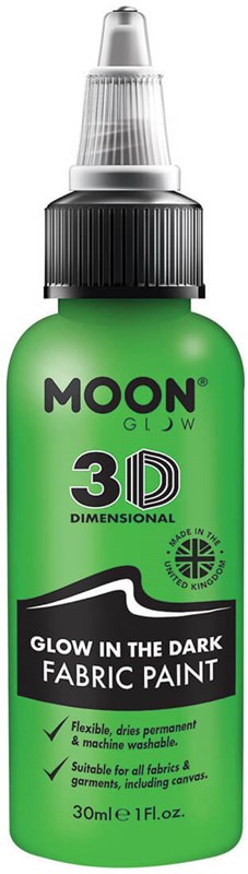 Textielverf Glow in the Dark Groen (30ml)