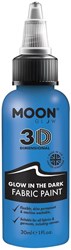 Textielverf Glow in the Dark Blauw (30ml)