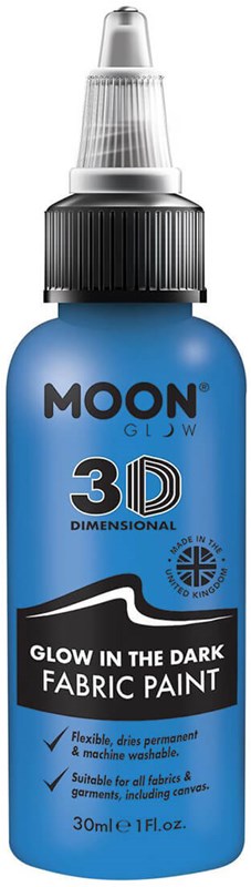 Textielverf Glow in the Dark Blauw (30ml)