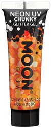 Chunky Neon UV Glittergel Oranje - 12ml