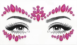 Neon UV Face Jewels Intense Pink