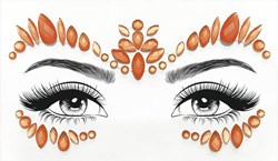 Neon UV Face Jewels Intense Orange