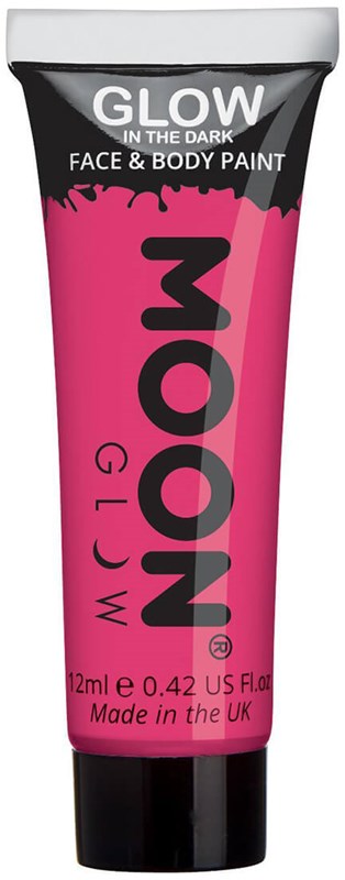 Glow in the Dark Gezicht en Body Schmink Pink (12ml)