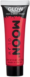 Glow in the Dark Gezicht en Body Schmink Rood (12ml)