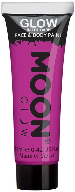Glow in the Dark Gezicht en Body Schmink Paars (12ml)