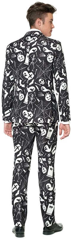 Herenkostuum Suitmeister Halloween Black Icons (achterkant)