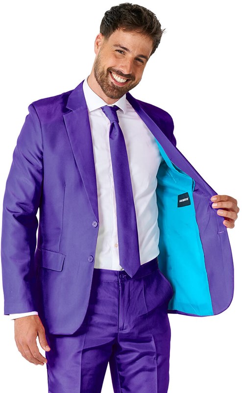 Herenkostuum Suitmeister Solid Purple (binnenkant colbert)