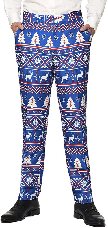 Herenkostuum Suitmeister Christmas Blue Nordic (broek)
