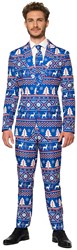 Herenkostuum Suitmeister Christmas Blue Nordic