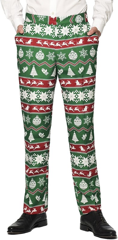 Herenkostuum Suitmeister Christmas Green Nordic (broek)