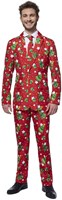 Herenkostuum Suitmeister Christmas Trees Stars Red