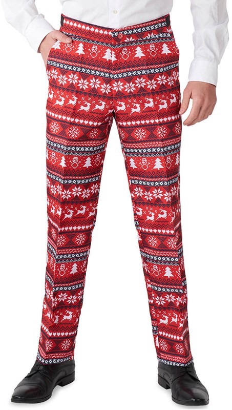 Herenkostuum Suitmeister Nordic Pixel Red (broek)