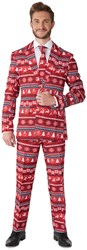 Herenkostuum Suitmeister Nordic Pixel Red