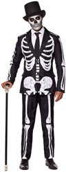 Herenkostuum Suitmeister Skeleton Grunge Black
