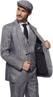 Herenkostuum Suitmeister 20's Gangster Grey (binnenkant colbert)