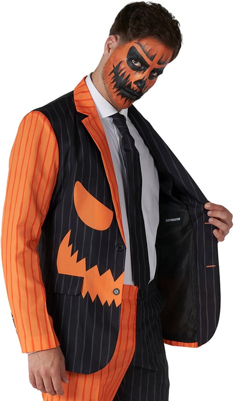 Herenkostuum Suitmeister Jack-O Pinstripe Black (binnenkant colbert)