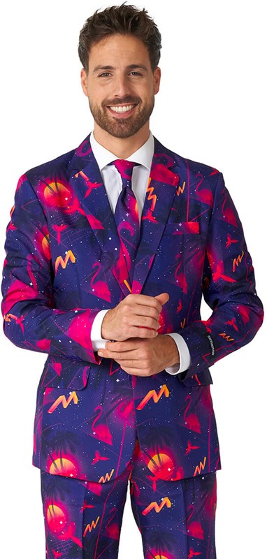 Herenkostuum Suitmeister Retro Neon Navy (colbert)