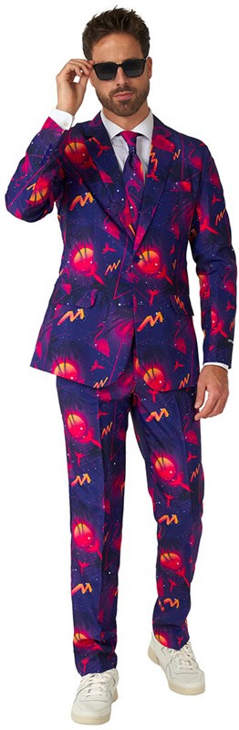 Herenkostuum Suitmeister Retro Neon Navy