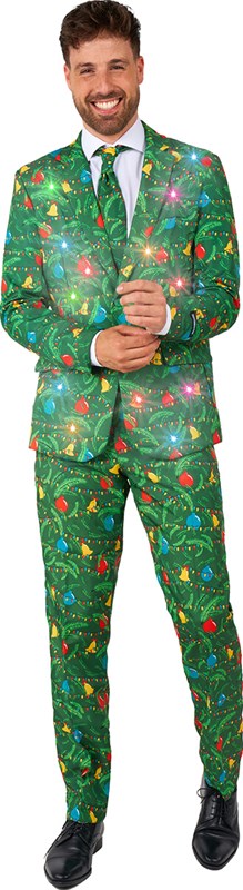 Herenkostuum Suitmeister Christmas Green Tree - Light Up