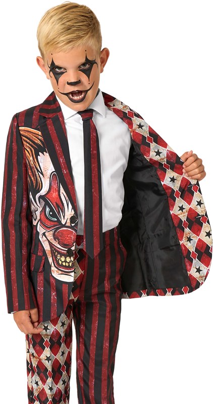 Suitmeister Kinder Pak Scary Clown Red (binnenkant colbert)