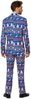 Colbert Suitmeister Christmas Blue Nordic voor heren (achterkant)