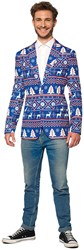 Colbert Suitmeister Christmas Blue Nordic voor heren