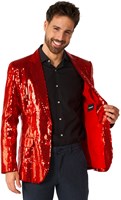 Suitmeister Glitter Jasje Rood (detail 1)