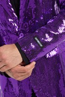 Suitmeister Glitter Jasje Paars (detail mouw)