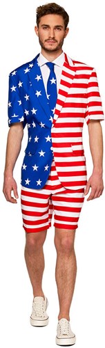 Herenkostuum Summer Suitmeister USA Flag