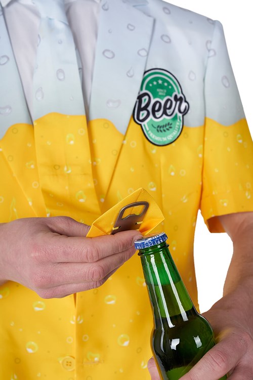 Herenkostuum Summer Suitmeister Premium Beer Yellow (detail)