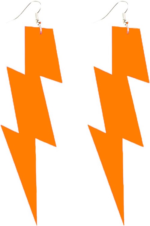Oorbellen Eighties Flash Neon Oranje (detail)