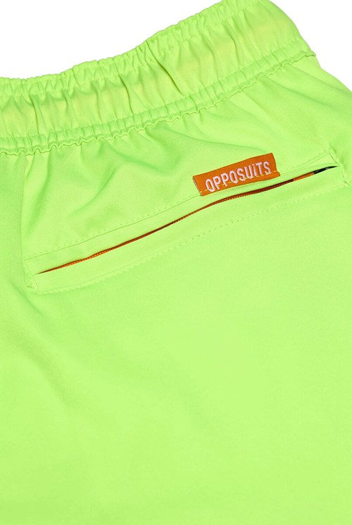 OppoSuits Zwembroek Neon Lucky Lime (achterzak)