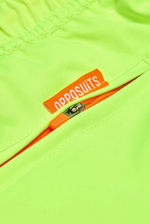 OppoSuits Zwembroek Neon Lucky Lime (rits)