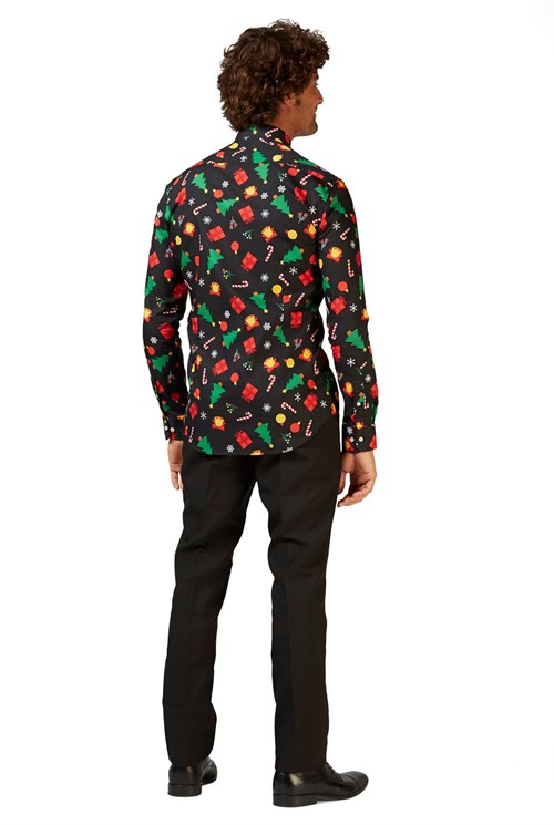 Overhemd OppoSuits Christmas Icons Black-3