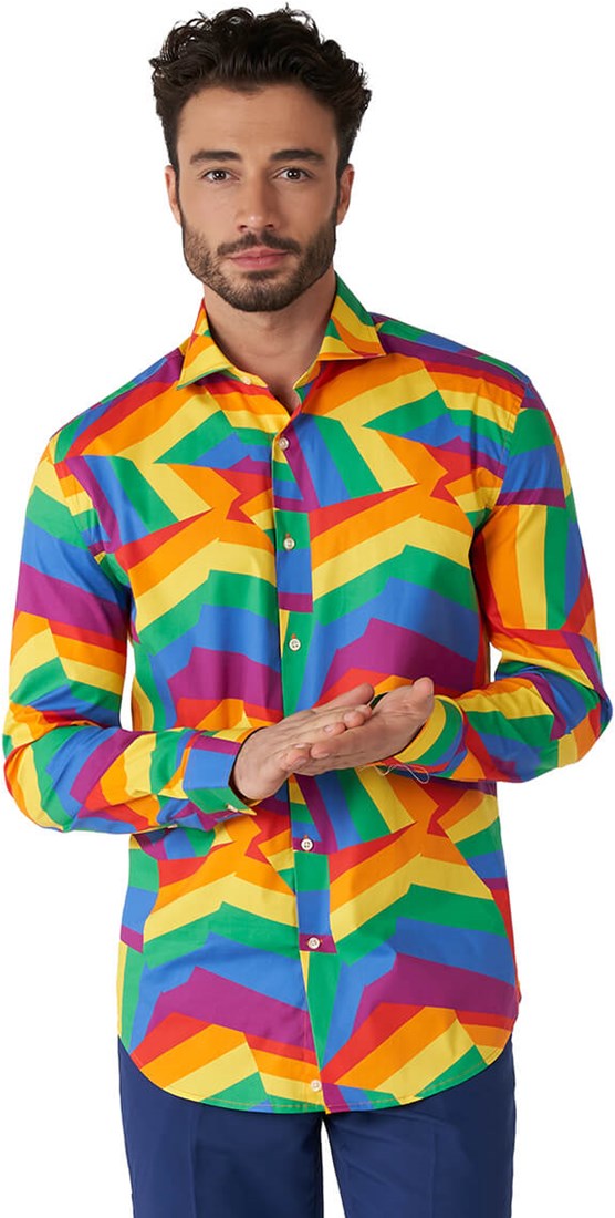 Overhemd OppoSuits Zig Zag Rainbow