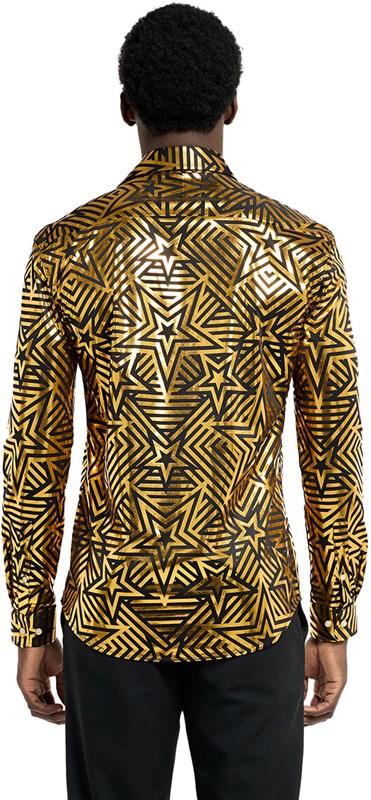 Overhemd OppoSuits Golden Geo Star (achterkant)