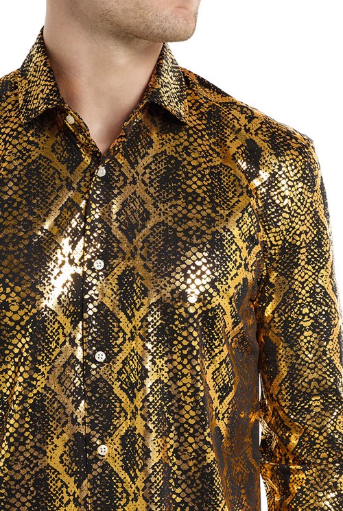 Overhemd OppoSuits Shiny Snake (detail)