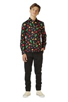Overhemd OppoSuits Christmas Icons Black voor jongens
