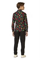 Overhemd OppoSuits Christmas Icons Black voor jongens-2